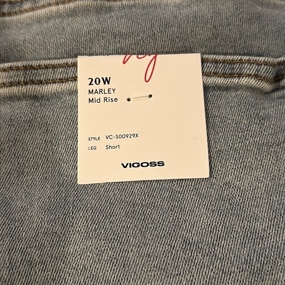 Vigoss Marley Mid Rise Jean Shorts Size 20W NWT - Picture 6 of 9